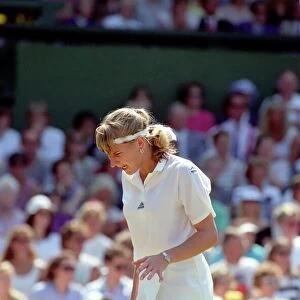 Wimbledon Ladies Tennis. Gabriella Sabatini v. Steffi Graf. July 1991 91-4293-152