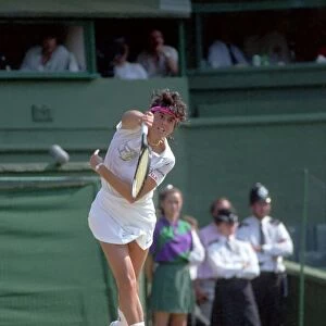 Wimbledon. Steffi Graf, Gabrilella Sabatini Action and Andre Agassi Marry Ho fernandez