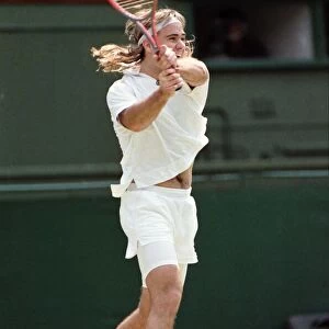 Wimbledon Tennis. Andre Agassi. July 1991 91-4218