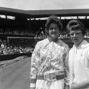 Wimbledon Tennis Print 1962: Billie Jean Moffitt & Margaret Smith