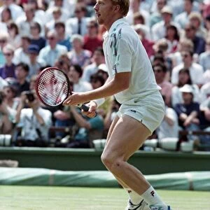 Wimbledon Tennis. Boris Becker In Action. July 1991 91-4217-044