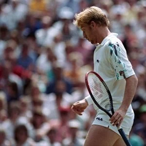 Wimbledon Tennis. Boris Becker In Action. July 1991 91-4217-049
