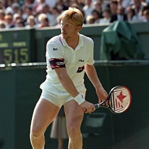 Wimbledon Tennis. Boris Becker v. Andrei Olhovsky. July 1991 91-4178-056