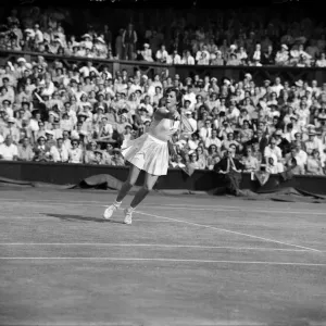 Wimbledon Tennis Championships 1953. Picture shows Mrs W Brewer of Bermuda
