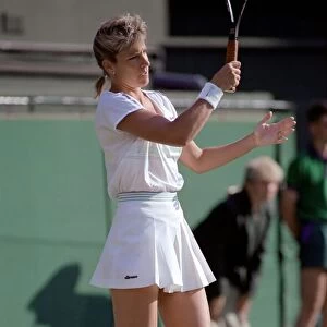 Wimbledon Tennis. Chris Evert. Tennis Action. June 1989 89-3895-062