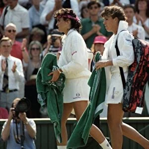 Wimbledon Tennis. Gabriella Sabatini v. Jennifer Capriati. July 1991 91-4261-023