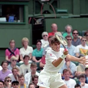 Wimbledon Tennis. J. Capriati v. M. Navratilova. July 1991 91-4197-299