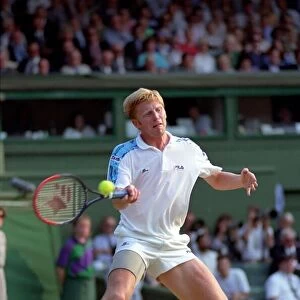 Wimbledon Tennis. Mens Semi. Boris Becker v. David Wheaton. July 1991 91-4275-207