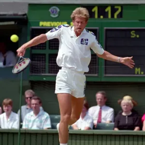 Wimbledon Tennis Print: Stefan Edberg v. Michael Stich, July 1991