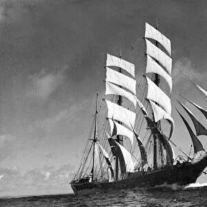 The windjammer Penang seen here sailing in the English Channel. Circa 1935