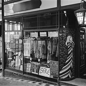 The front window of the Alley Boutique in Birmingham, West Midlands. 11th October 1967