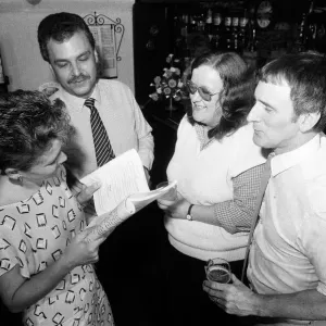 Winning team at the quiz regional finals at The Oak public house, Cambridgeshire