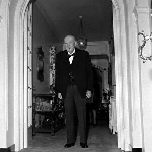 Winston Churchill - 1960 seen here at his Hyde Park residence following a visit by