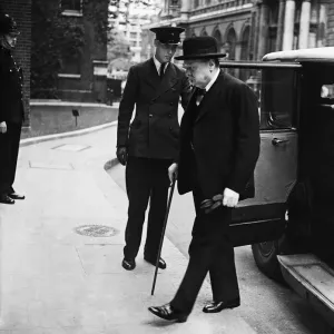 Winston Churchill at Number 10 Downing Street Print, September 1939