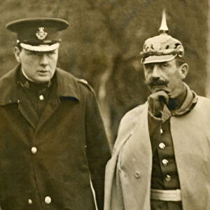 Winston Churchill with a German Officer September 1909