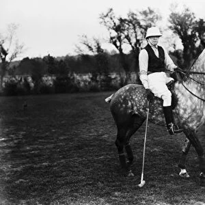 Winston Churchill playing polo. Circa 1920