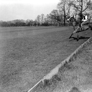Winston Churchill playing polo at Worcester Park April 1924