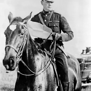 Winston Churchill in Yeomanry Regiment Uniform Print, 1912