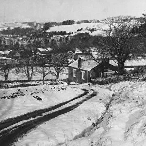 A winter snow scene, Allendale, Northumberland. 22nd November, 1979