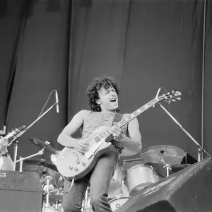 Wishbone Ash perform at The Reading Festival, 1981. The event took place at Little Wishbone Ash perform at The Reading Festival, 1981. The event took place at Little