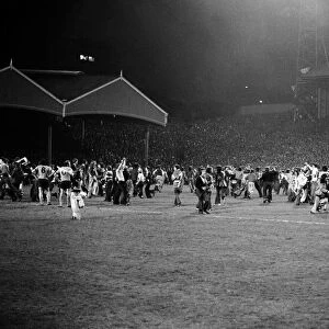 Wolverhampton Wanderers 1 v. Liverpool 3. Fans invade the pitch. 4th May 1976