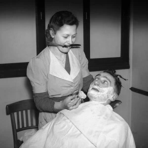 Woman barber 1941 women doing mens jobs during the war years