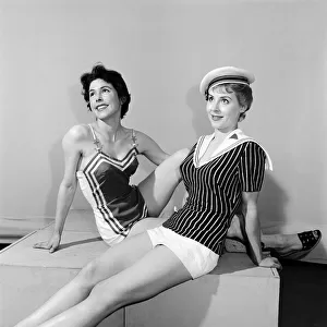 Woman modelling beachwear c. 1960