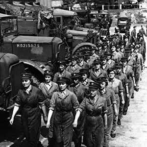 Women of the ATS who repaired army vehicles at a REME workshop during WW2