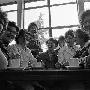 Nine women at Berkey Technical Limited, Thetford, celebrate the news that they will be Nine women at Berkey Technical Limited, Thetford, celebrate the news that they will be