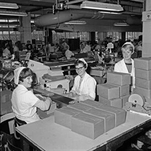 Women on the Crunchie packing line at the Frys Chocolate factory, Keynsham