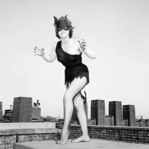 Women dressed as She Devil. Model: Pamela Dennis. May 1957 E270-010
