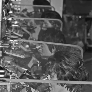 Print of Women Night Workers at Texas Instruments Ltd in Bedford, 1970 Print of Women Night Workers at Texas Instruments Ltd in Bedford, 1970