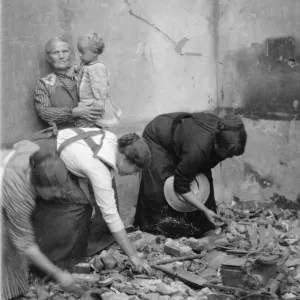 Women Seeking Belongings Amid Ruins of Melle Print Women Seeking Belongings Amid Ruins of Melle Print