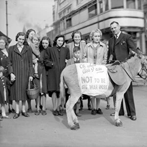 Women at War - during WW2 - September 1941. Workers with Donkey