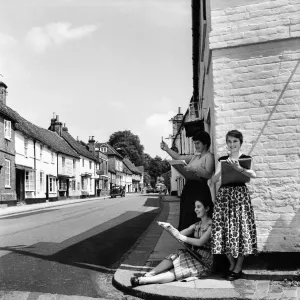 Women of West Wycombe in Buckinghamshire, 1952 Print