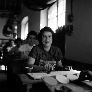 Women working in a factory in Azeitao, Portugal. June 1959 Women working in a factory in Azeitao, Portugal. June 1959