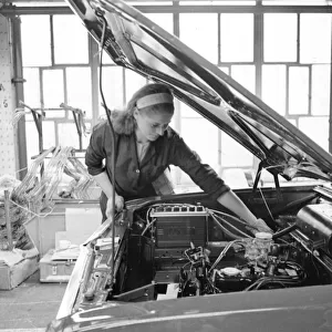 Women working on the Vauxhall Victor production line at the Vauxhall motor factory in