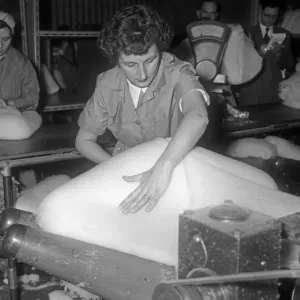 Women working in the wool felt section at the Denham and Hargreaves factory, Atherstone Women working in the wool felt section at the Denham and Hargreaves factory, Atherstone
