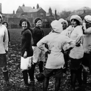 Womens Charity Football Match Print at Portsmouth, 1914
