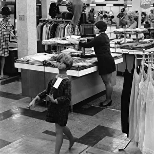 Womens fashion department Hanley Co-op, Town Road, 1970
