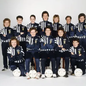 The womens Scotland international football squad dressed in their team tracksuits The womens Scotland international football squad dressed in their team tracksuits