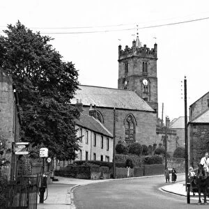 Woolers parish church, in 1939, stands on Castle Hill