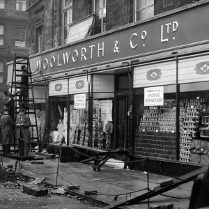 Woolworths Store Exterior Print 1954