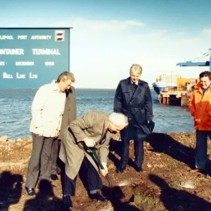 Work Begins on Tees Container Terminal Extension Print 1990 Work Begins on Tees Container Terminal Extension Print 1990