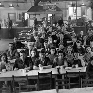 Some of the workers enjoying their mid-day break in the canteen of Highfield Tannery