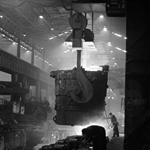 Workers at Peech and Tozer steelworks. 18th August 1967