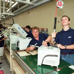 Workers on the pilot production line at the new Samsung factory Wynyard Workers on the pilot production line at the new Samsung factory Wynyard