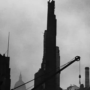 St Pauls Cathedral Demolition Print, March 1942 St Pauls Cathedral Demolition Print, March 1942