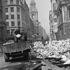 Cheapside Rubble Print, 10th May 1941 Cheapside Rubble Print, 10th May 1941