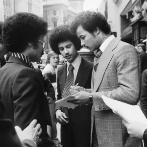 Black and white newspaper print, 23rd April 1975